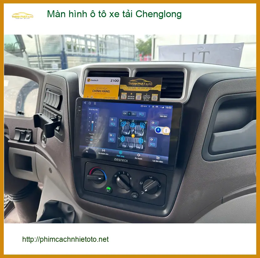 Anh Thọ lắp màn hình ô tô xe tải Chenglong H5 tại Hóc Môn để tiện theo dõi hành trình