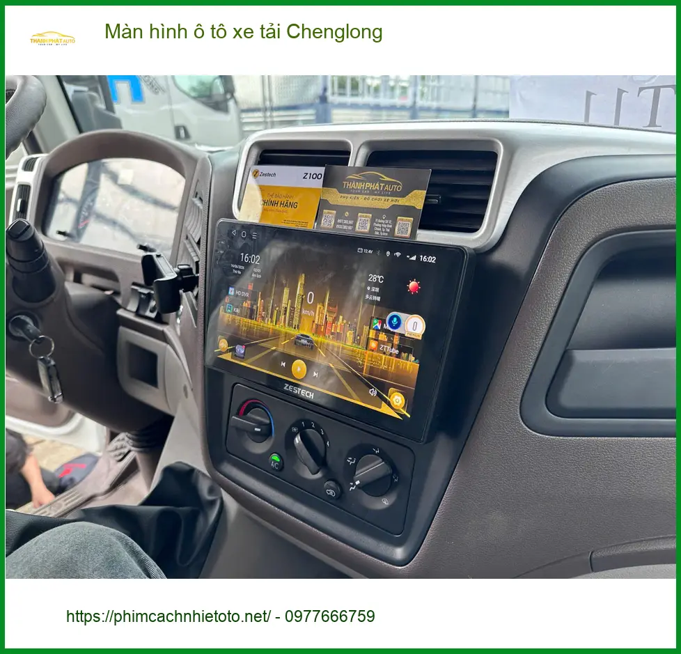 Chú Minh lắp màn hình ô tô xe tải Chenglong H5 ở Quận 12 ảnh thực tế 2
