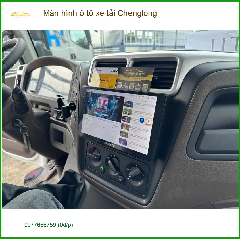 Anh Thọ lắp màn hình ô tô xe tải Chenglong H5 tại Hóc Môn để tiện theo dõi hành trình ảnh thực tế 2