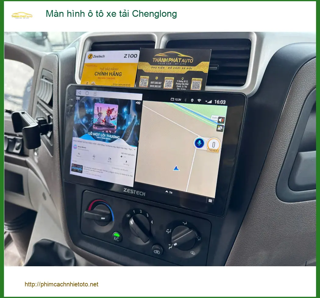 Anh Thọ lắp màn hình ô tô xe tải Chenglong H5 tại Hóc Môn để tiện theo dõi hành trình ảnh thực tế 3