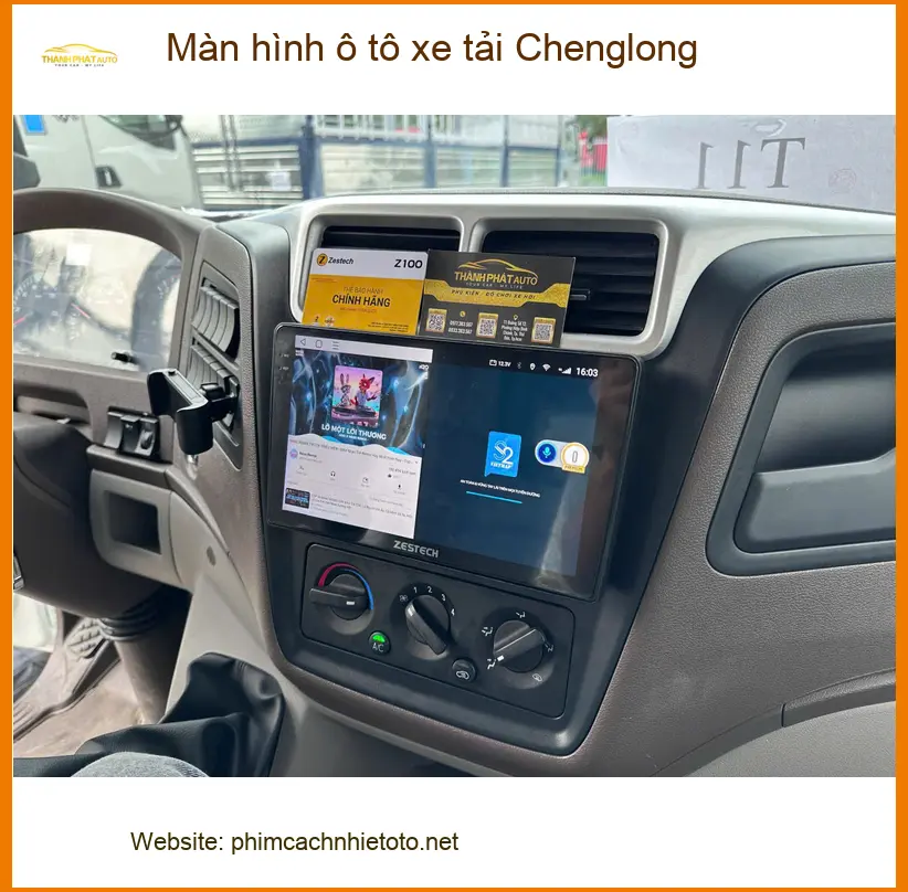 Anh Thọ lắp màn hình ô tô xe tải Chenglong H5 tại Hóc Môn để tiện theo dõi hành trình ảnh thực tế 4