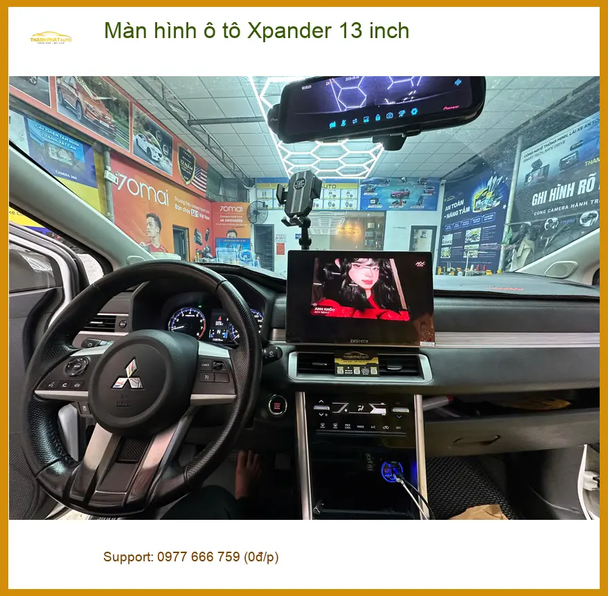 Anh Đức Anh lắp màn hình ô tô 13 inch cho Mitsubishi Xpander tại Thủ Đức để nâng tầm tiện ích