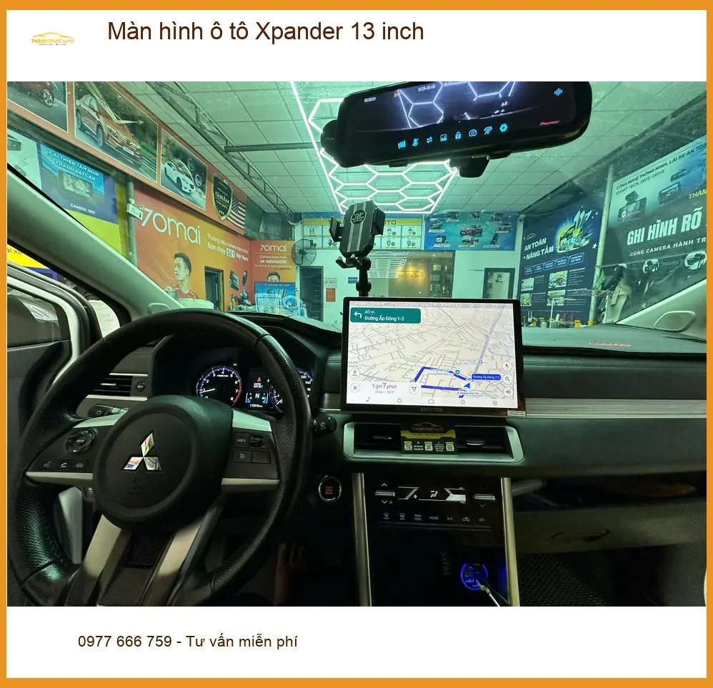 Anh Đức Anh lắp màn hình ô tô 13 inch cho Mitsubishi Xpander tại Thủ Đức để nâng tầm tiện ích ảnh thực tế 2