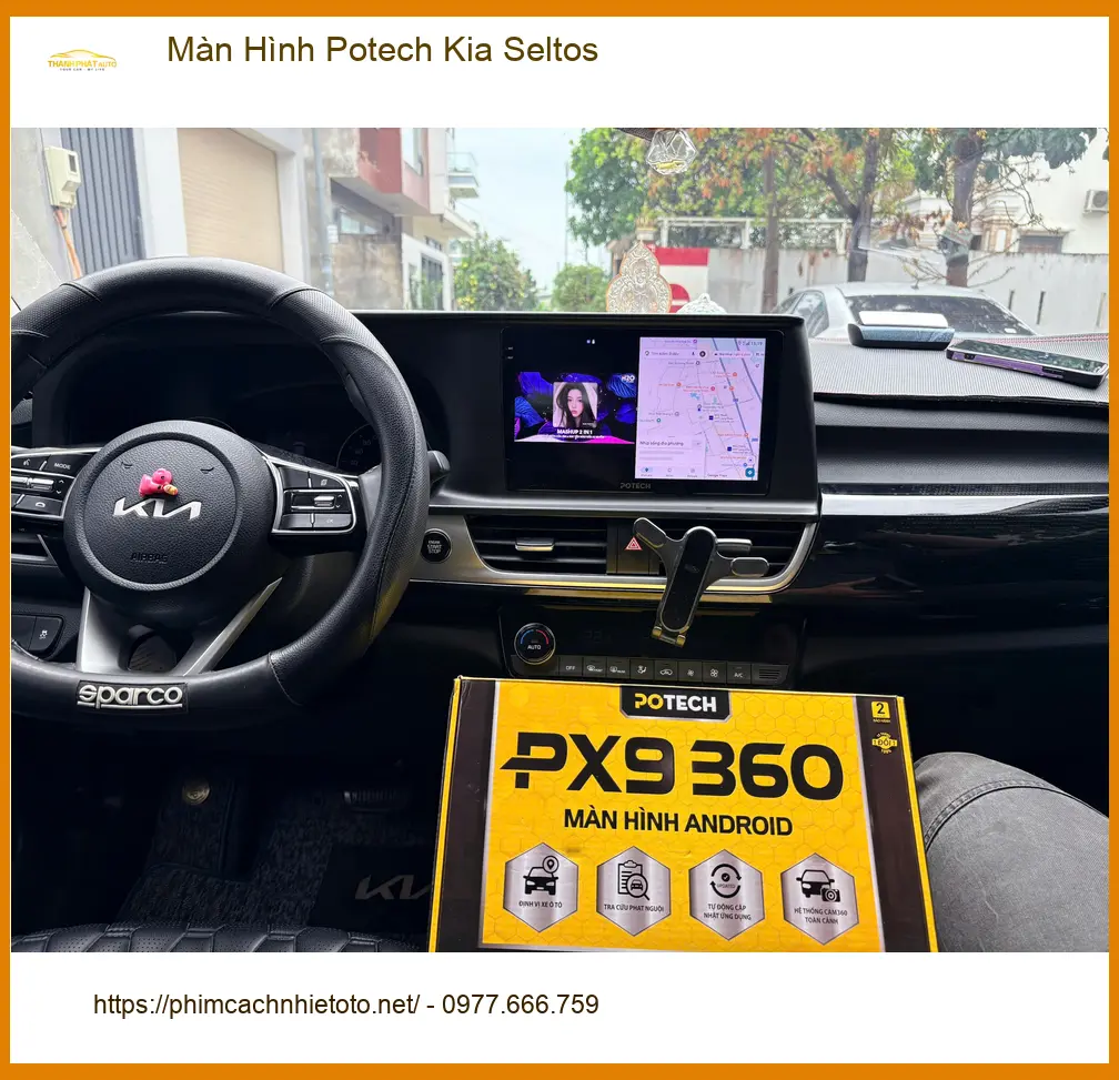 Chị Thảo Lắp Màn Hình Potech Kia Seltos Quận 12 Nâng Tầm Trải Nghiệm