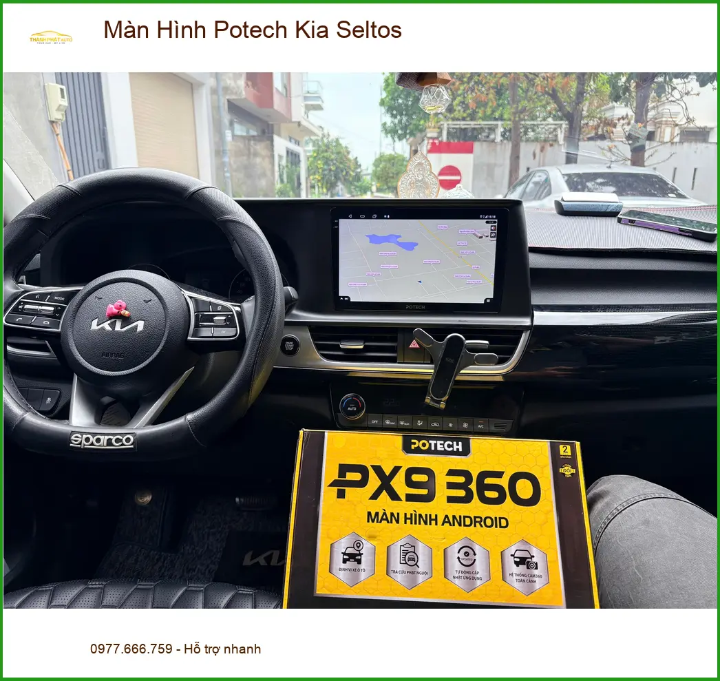 Chị Thảo Lắp Màn Hình Potech Kia Seltos Quận 12 Nâng Tầm Trải Nghiệm ảnh thực tế 2