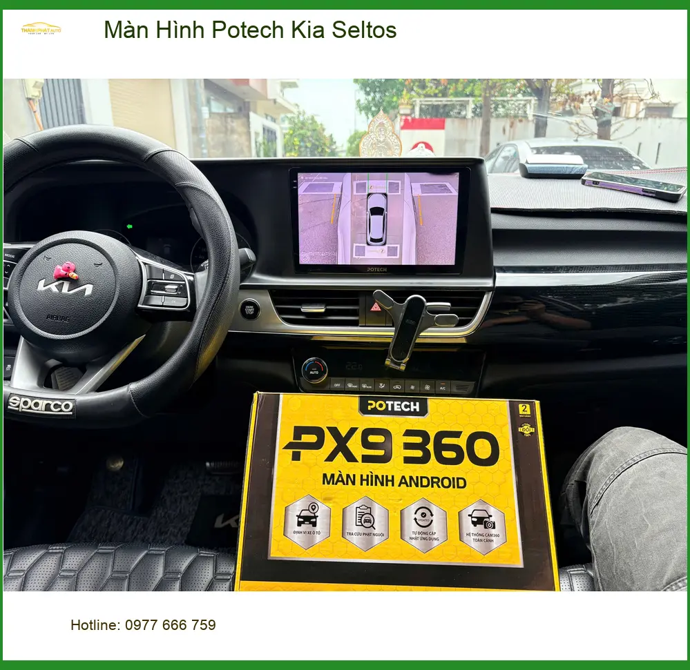 Anh Tấn lắp Màn Hình Potech Kia Seltos tại Quận 10 để nâng tầm trải nghiệm lái