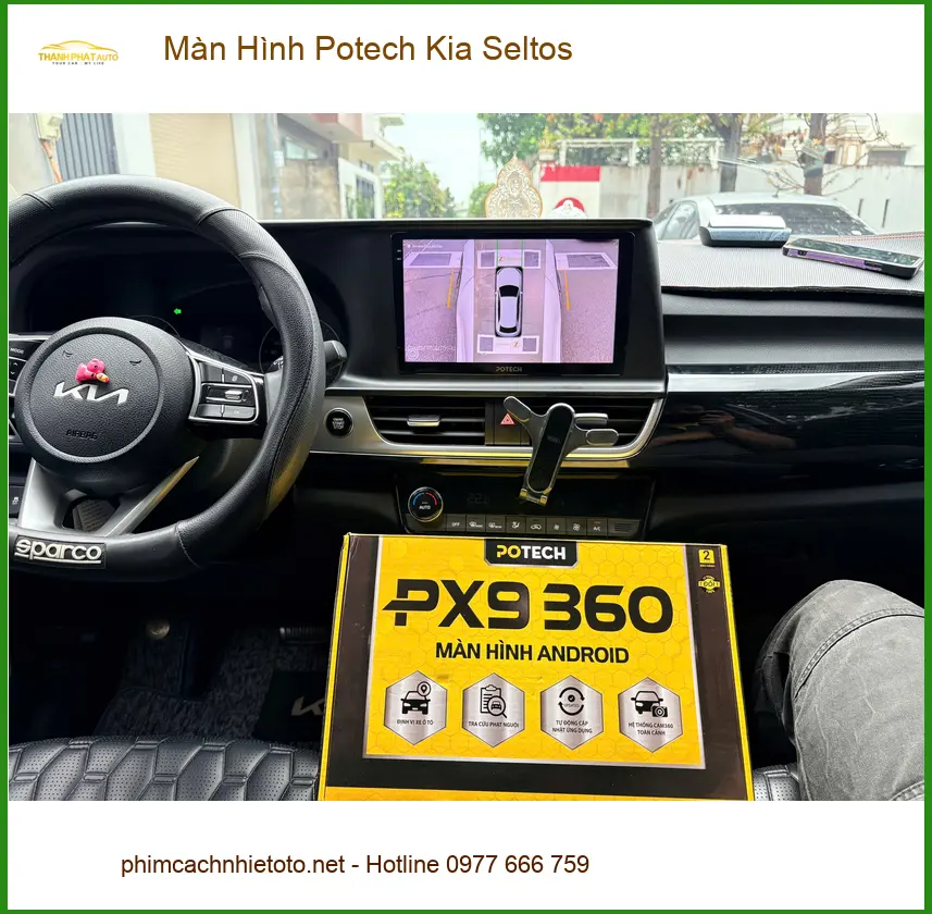 Chị Thảo nâng cấp Màn Hình Potech Kia Seltos vì cần giải trí đa phương tiện tại Quận Tân Bình ảnh thực tế 4