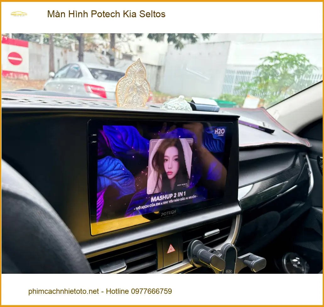 Anh Đạt lắp Màn Hình Potech Kia Seltos tại Quận 9 để lái xe an toàn và tiện nghi hơn ảnh thực tế 4