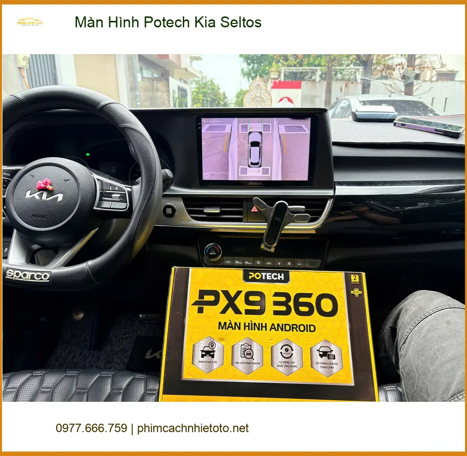 Anh Đạt lắp Màn Hình Potech Kia Seltos tại Quận 9 để lái xe an toàn và tiện nghi hơn ảnh thực tế 5