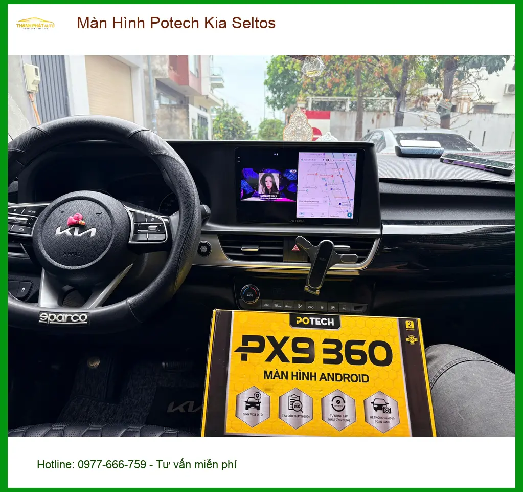 Chị Diễm lắp Màn Hình Potech Kia Seltos tại Củ Chi để nâng cao trải nghiệm lái ảnh thực tế 4