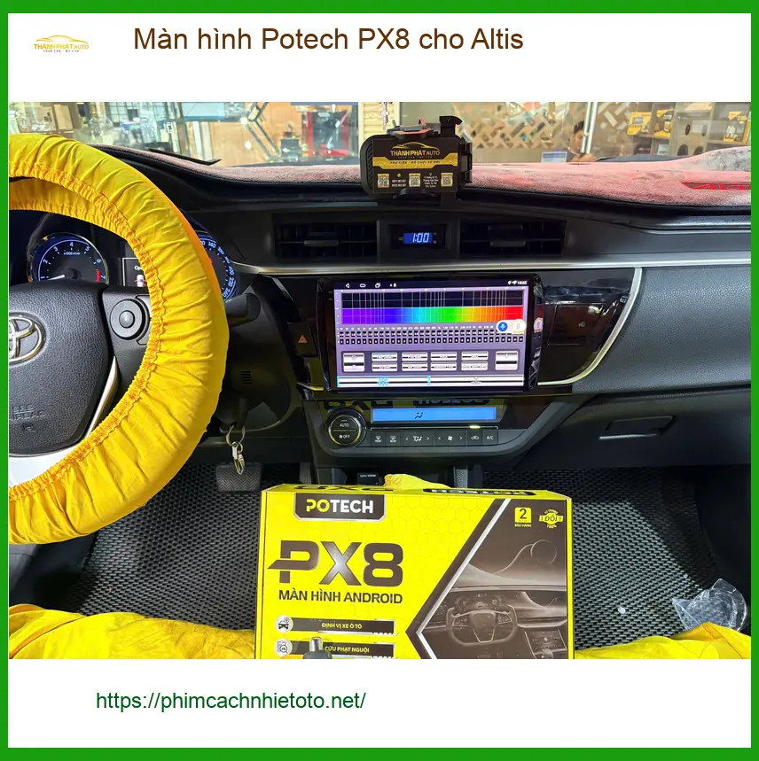 Anh Tấn nâng cấp màn hình Potech PX8 cho Altis tại Quận 9 vì màn cũ quá chậm ảnh thực tế 4