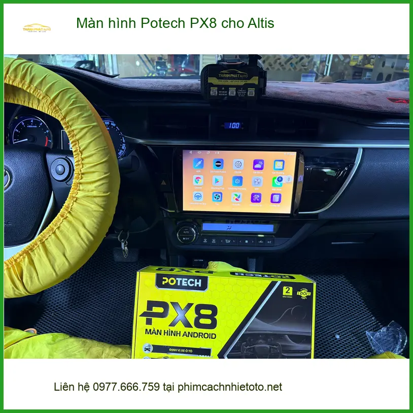Anh Dũng lắp màn hình Potech PX8 cho Toyota Altis tại Quận 12 vì màn hình zin đã cũ. ảnh thực tế 4