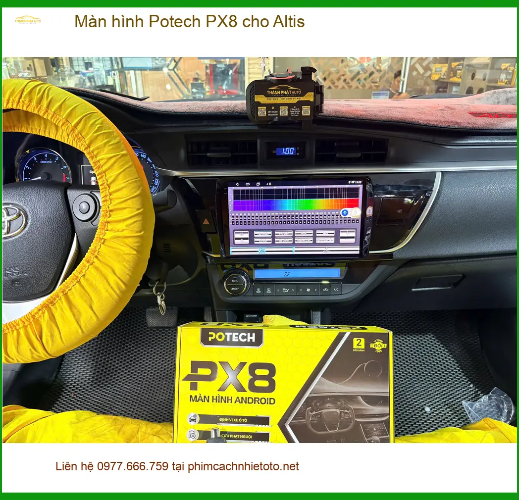 Anh Duy lắp màn hình Potech PX8 cho Altis tại Quận 2 vì màn zin thiếu tính năng