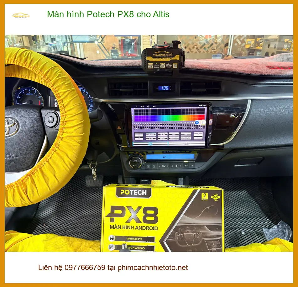 Chị Hằng lắp Màn hình Potech PX8 cho Altis ở Quận 4 để xe thông minh hơn ảnh thực tế 2