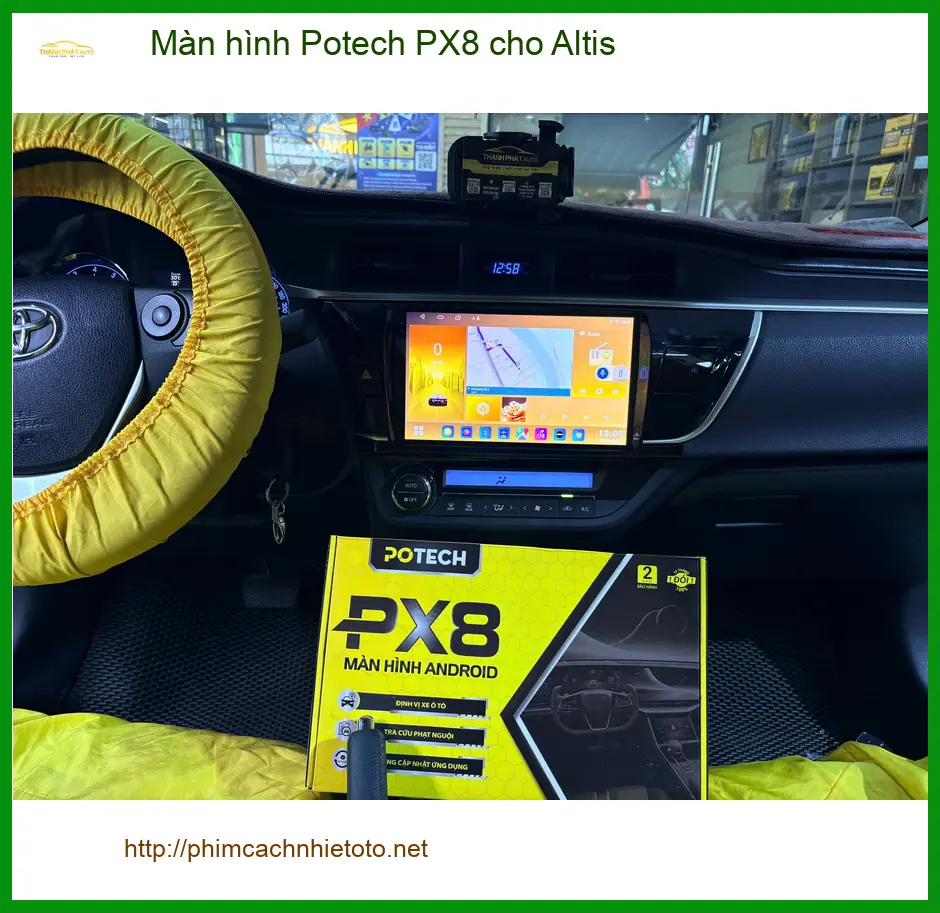 Chị Hằng lắp Màn hình Potech PX8 cho Altis ở Quận 4 để xe thông minh hơn ảnh thực tế 5