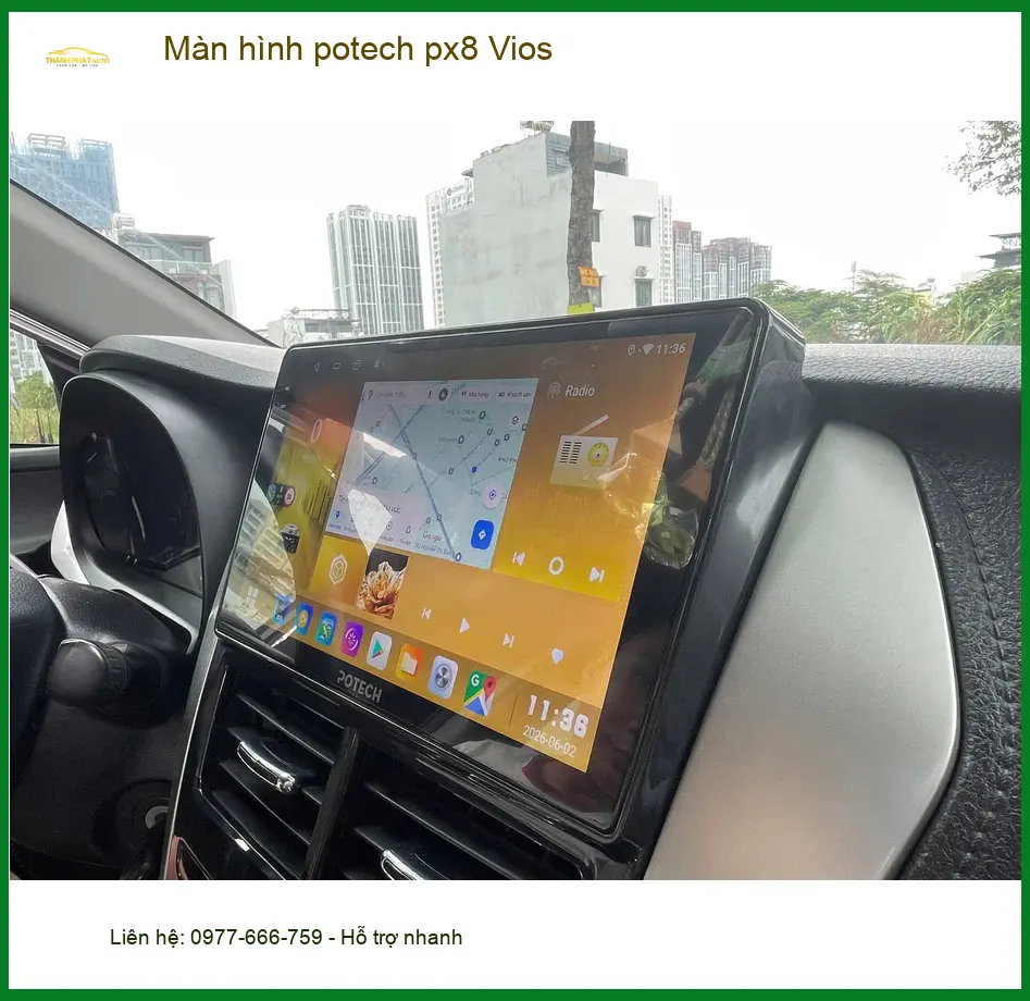 Chú Đạt nâng cấp Màn hình Potech PX8 Vios ở Bình Chánh giải trí hiện đại ảnh thực tế 4