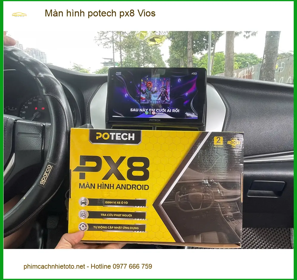 Anh Kiệt lắp màn hình Potech PX8 Vios tại Quận Tân Phú ảnh thực tế 2