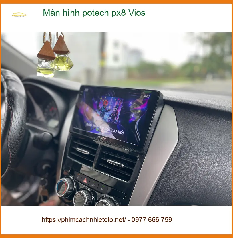 Anh Khải lắp màn hình Potech PX8 cho Vios ở Quận Gò Vấp vì màn hình cũ bị giật lag liên tục