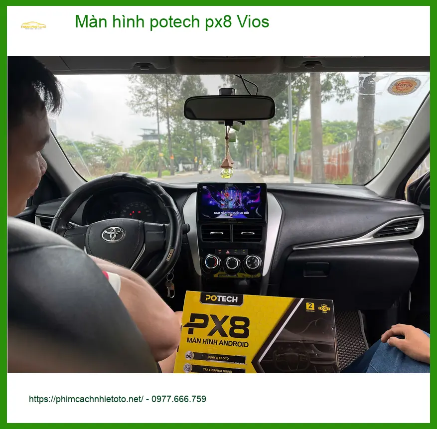 Anh Khải lắp màn hình Potech PX8 cho Vios ở Quận Gò Vấp vì màn hình cũ bị giật lag liên tục ảnh thực tế 2