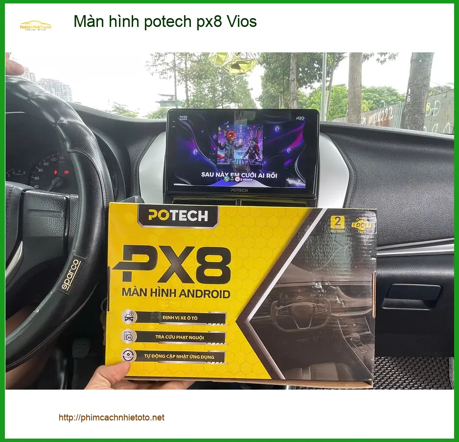 Anh Bách lắp Màn hình Potech PX8 cho Vios tại Quận Huyện Nhà Bè