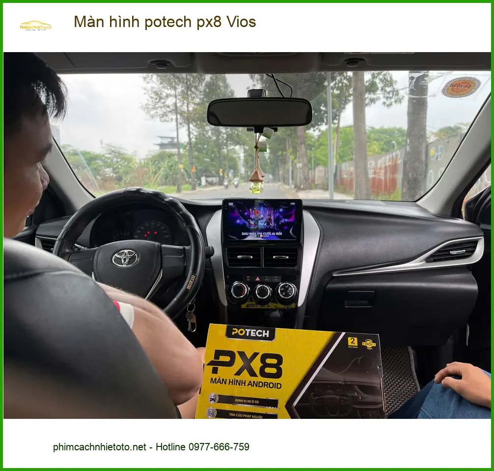 Anh Bách lắp Màn hình Potech PX8 cho Vios tại Quận Huyện Nhà Bè ảnh thực tế 4