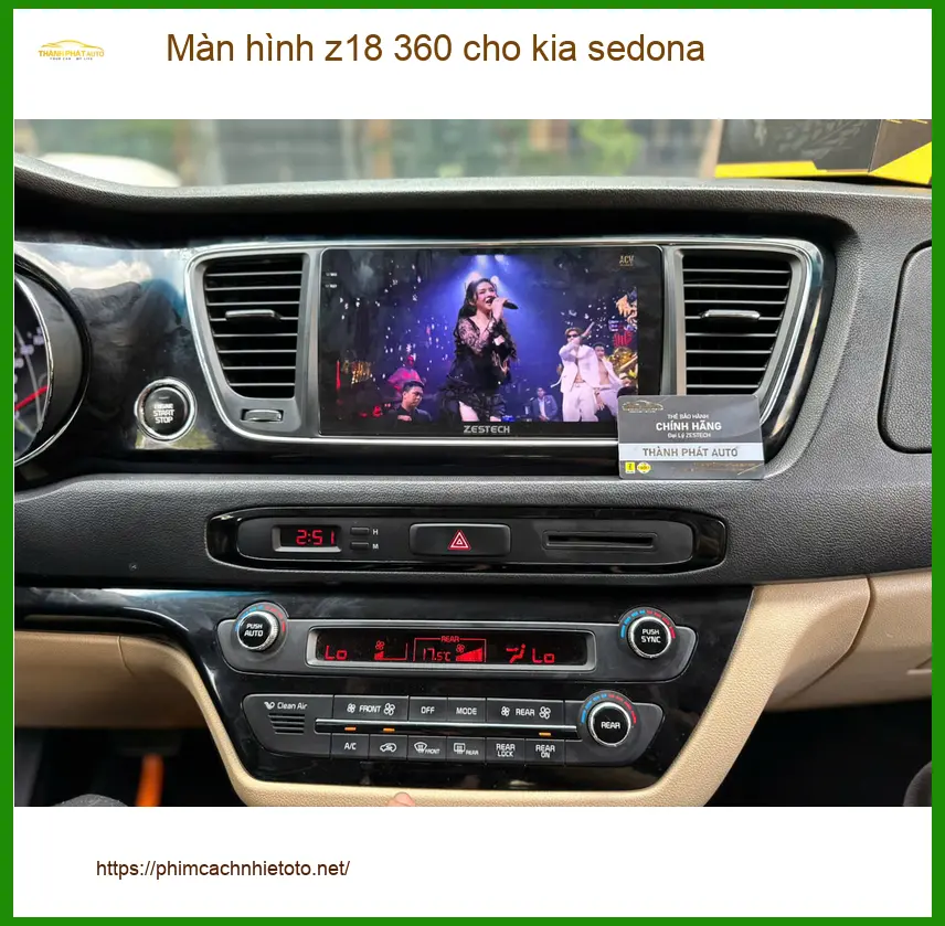 Anh Tùng nâng cấp Màn hình Z18 360 cho Kia Sedona ở Quận 4, an tâm lái xe