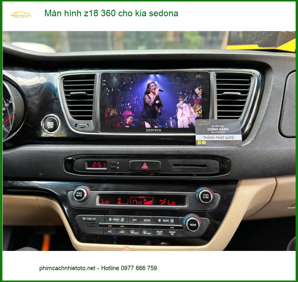 Anh Tuấn lắp màn hình Z18 360 Kia Sedona tại Củ Chi giúp lái xe an toàn ảnh thực tế 3