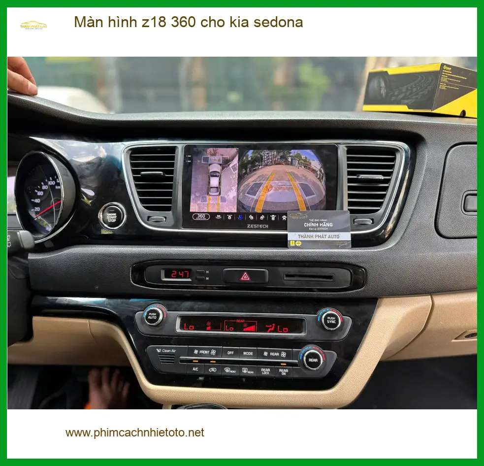 Anh Tấn lắp màn hình Z18 360 cho Kia Sedona tại Hóc Môn nâng tầm an toàn ảnh thực tế 3