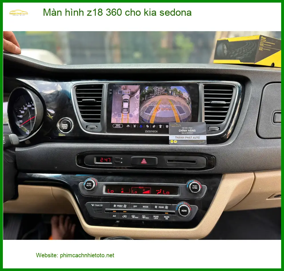 Chú Hưng lắp màn hình Z18 360 cho Kia Sedona tại Quận Bình Thạnh để lái xe an toàn hơn ảnh thực tế 4