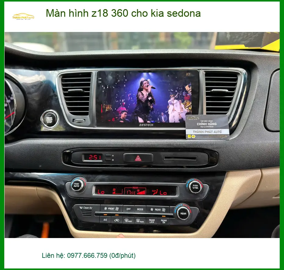 Anh Duy lắp màn hình Z18 360 cho Kia Sedona ở Nhà Bè để dễ quan sát ảnh thực tế 5
