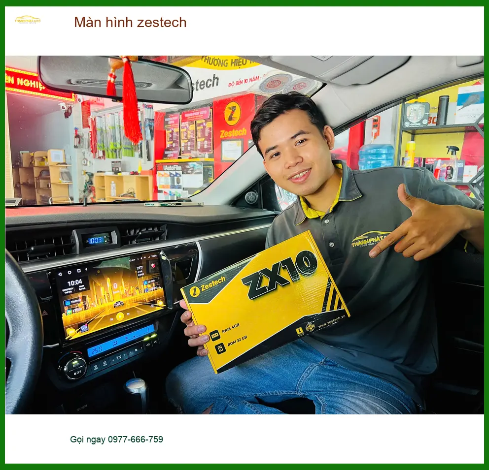 Anh Hưng lắp màn hình Zestech cho Honda CRV tại Bình Chánh