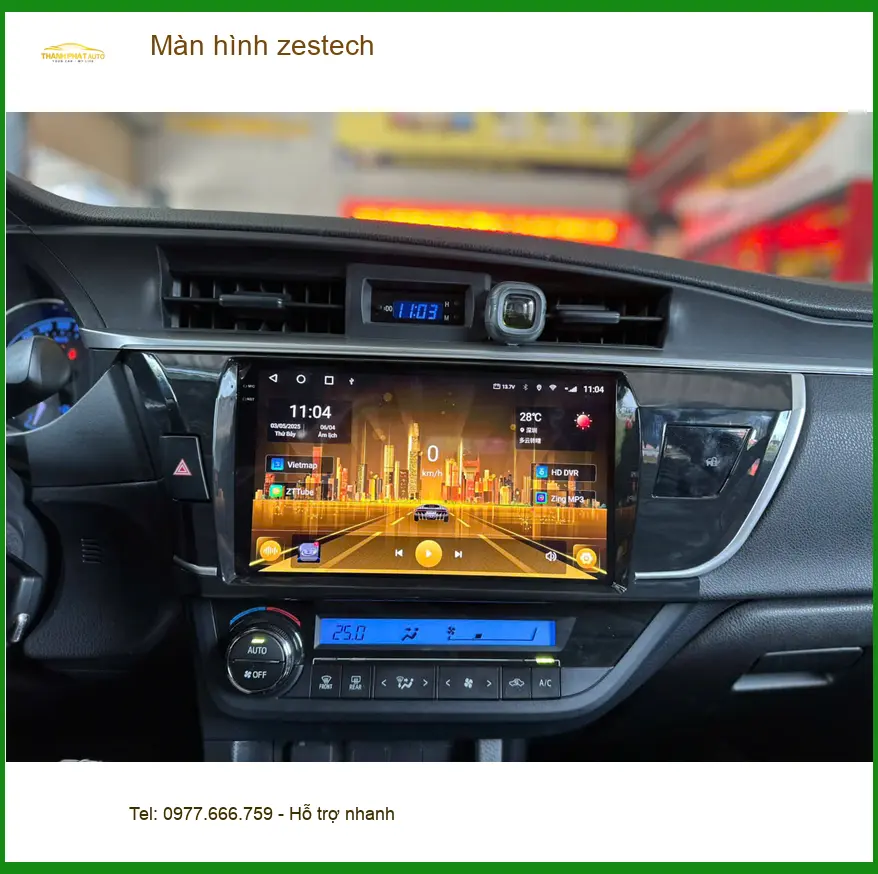 Anh Minh Quân lắp Màn hình Zestech cho Toyota Camry tại Quận 9, trải nghiệm lái đỉnh cao