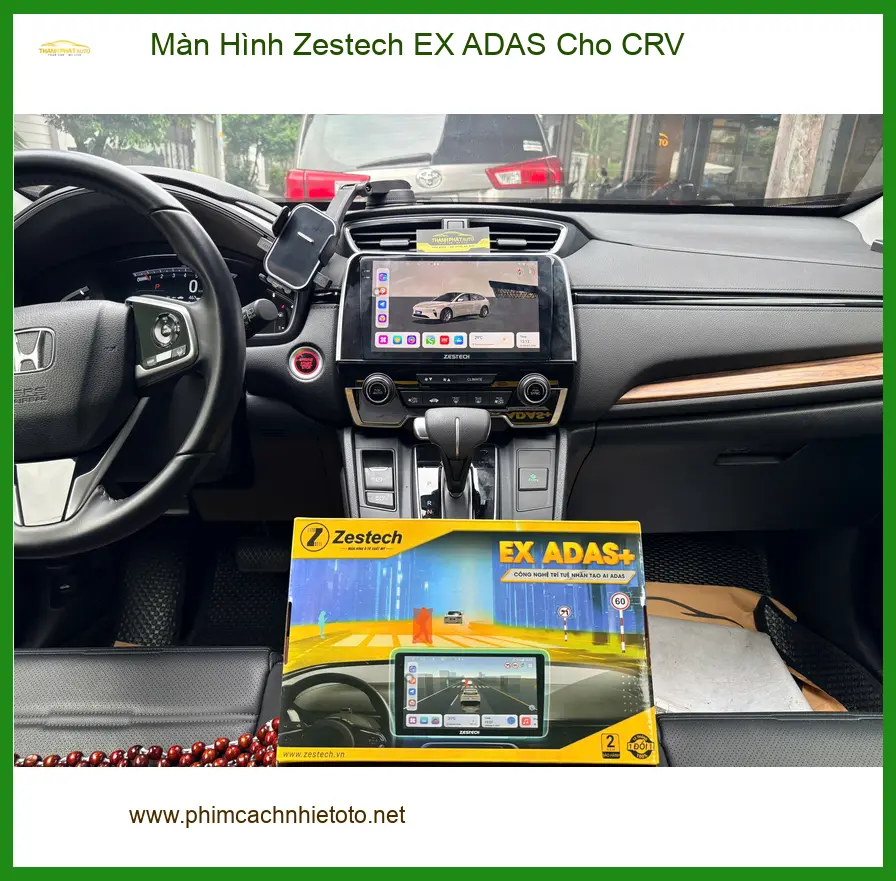 Anh Minh lắp Màn Hình Zestech EX ADAS cho CRV Quận 2 để lái xe an toàn