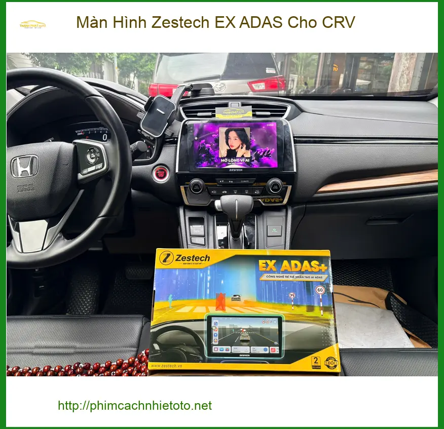 Anh Minh lắp Màn Hình Zestech EX ADAS cho CRV Quận 2 để lái xe an toàn ảnh thực tế 3