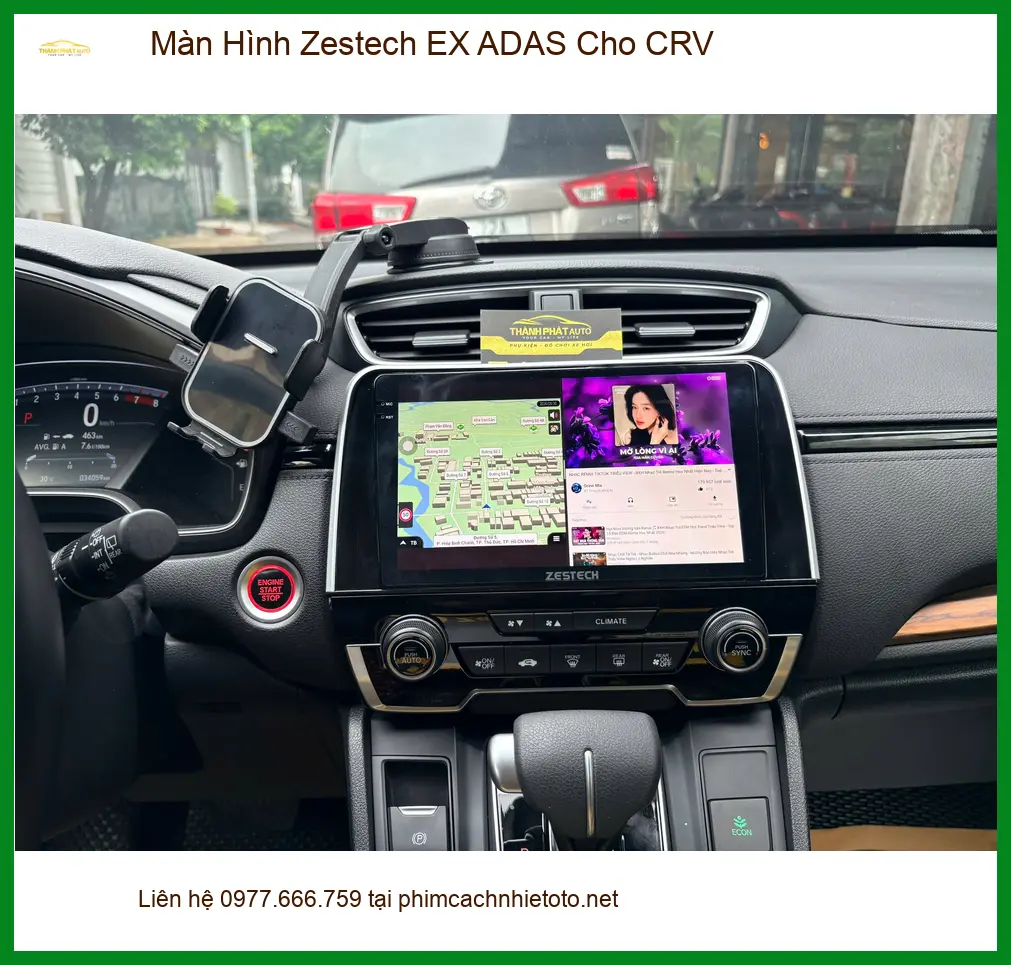 Anh Minh lắp Màn Hình Zestech EX ADAS cho CRV Quận 2 để lái xe an toàn ảnh thực tế 4