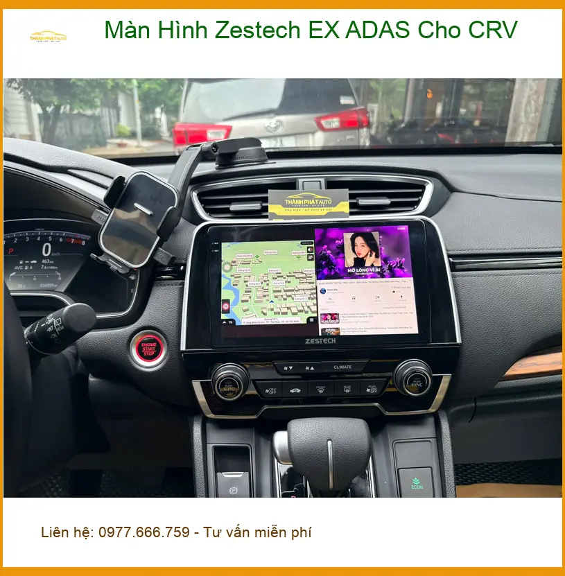Bác Tiến nâng cấp Màn Hình Zestech EX ADAS cho CRV tại Quận 5 để lái xe an toàn hơn ảnh thực tế 2