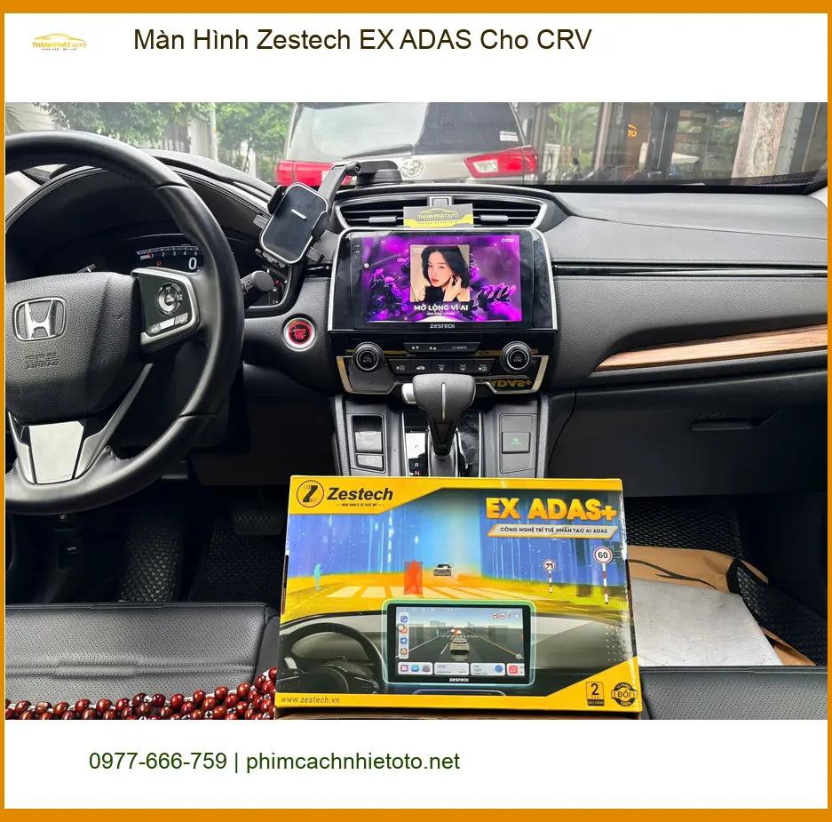 Bác Thanh lắp Màn Hình Zestech EX ADAS Cho CRV Quận 12 vì màn hình zin thiếu tính năng