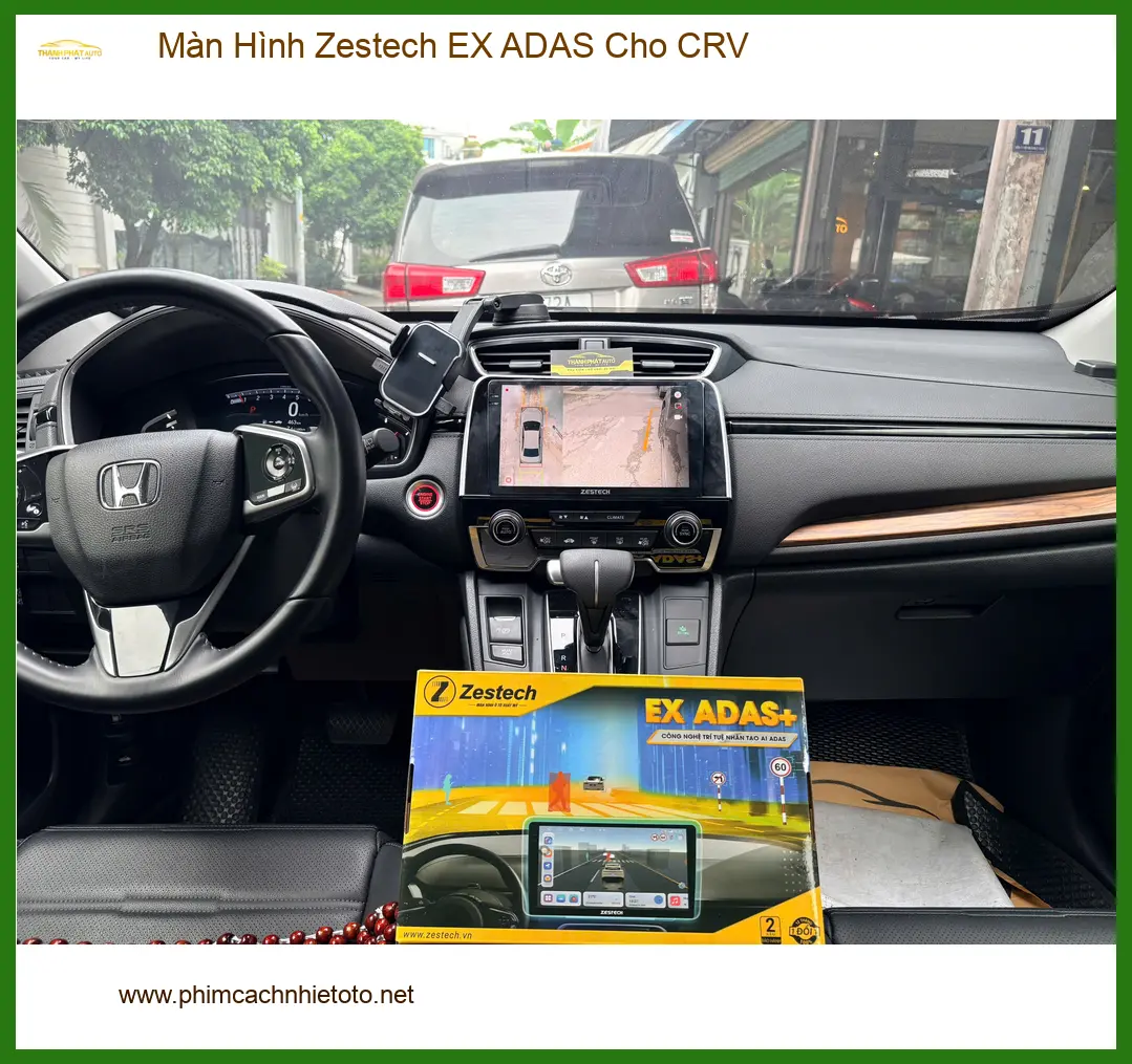 Bác Thanh lắp Màn Hình Zestech EX ADAS Cho CRV Quận 12 vì màn hình zin thiếu tính năng ảnh thực tế 3