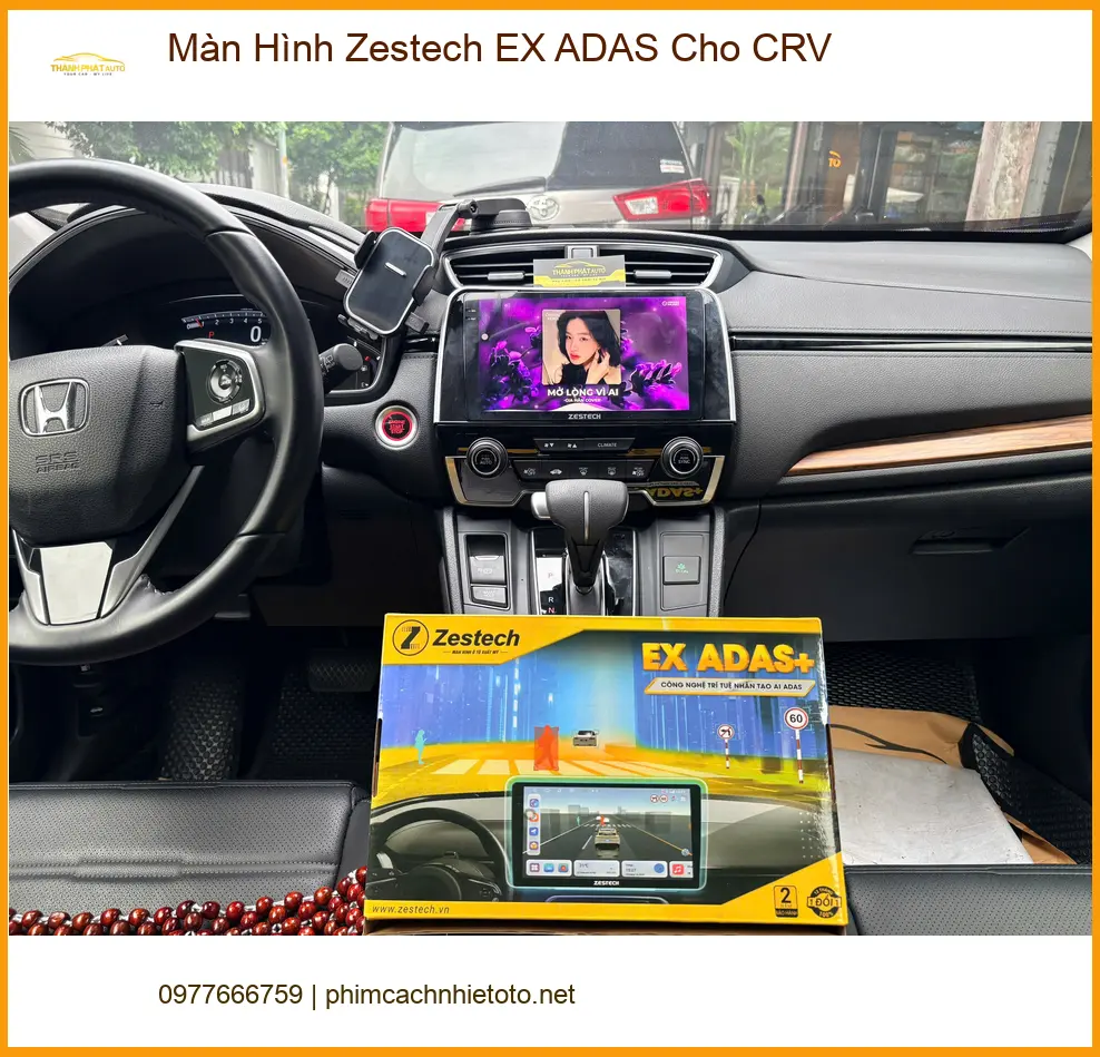 Anh Tùng lắp màn hình Zestech EX ADAS cho CRV tại Tân Bình