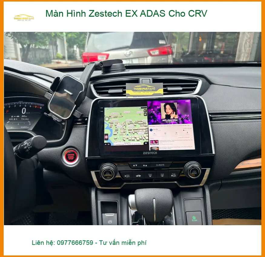 Anh Tùng lắp màn hình Zestech EX ADAS cho CRV tại Tân Bình ảnh thực tế 2