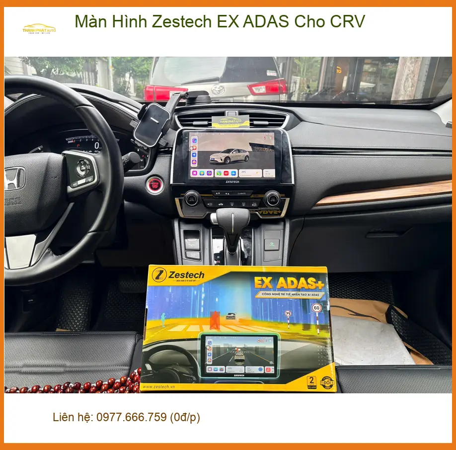 Anh Tùng lắp màn hình Zestech EX ADAS cho CRV tại Tân Bình ảnh thực tế 4