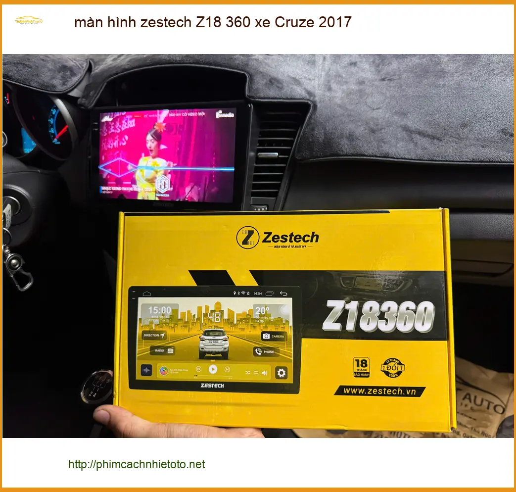 Anh Đăng lắp màn hình Zestech Z18 360 cho Cruze 2017 tại Nhà Bè, lái xe an toàn.