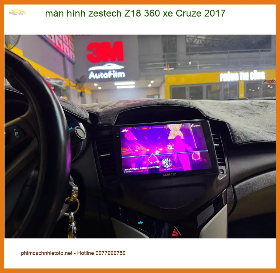 Anh Đăng lắp màn hình Zestech Z18 360 cho Cruze 2017 tại Nhà Bè, lái xe an toàn. ảnh thực tế 2