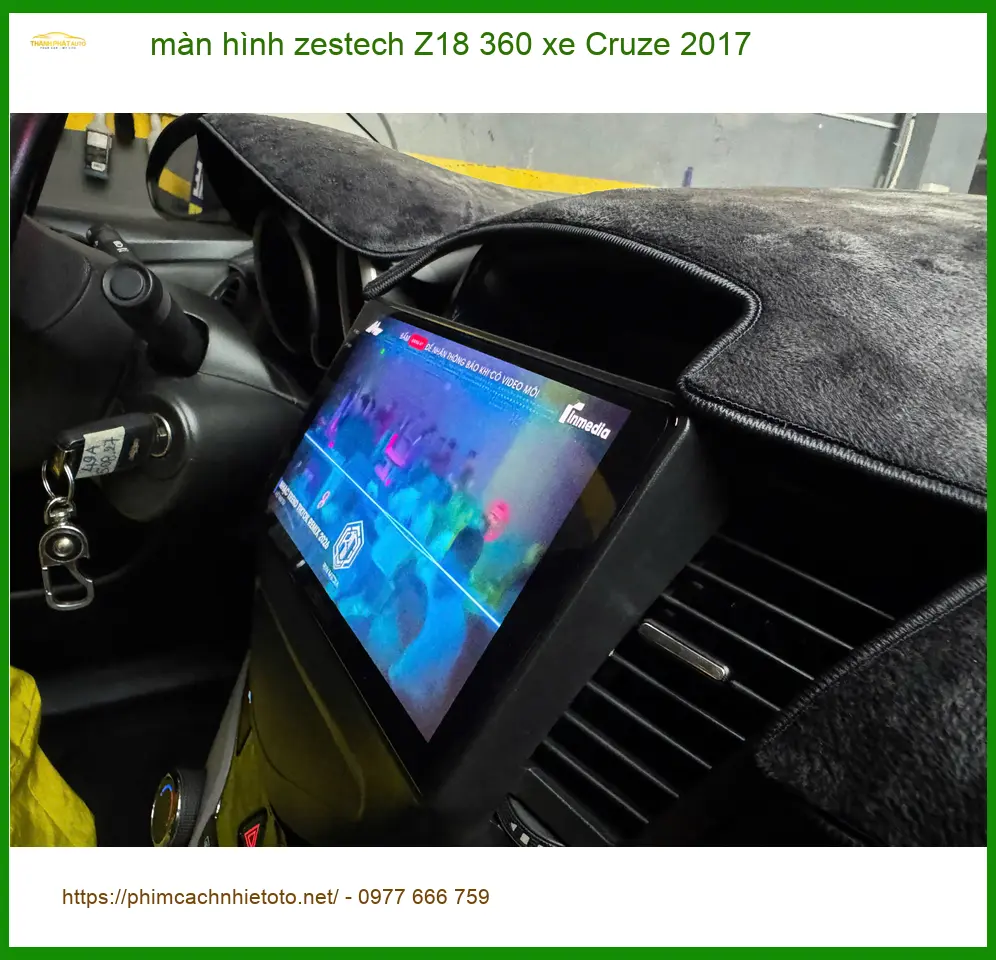 Anh Đăng lắp màn hình Zestech Z18 360 cho Cruze 2017 tại Nhà Bè, lái xe an toàn. ảnh thực tế 3
