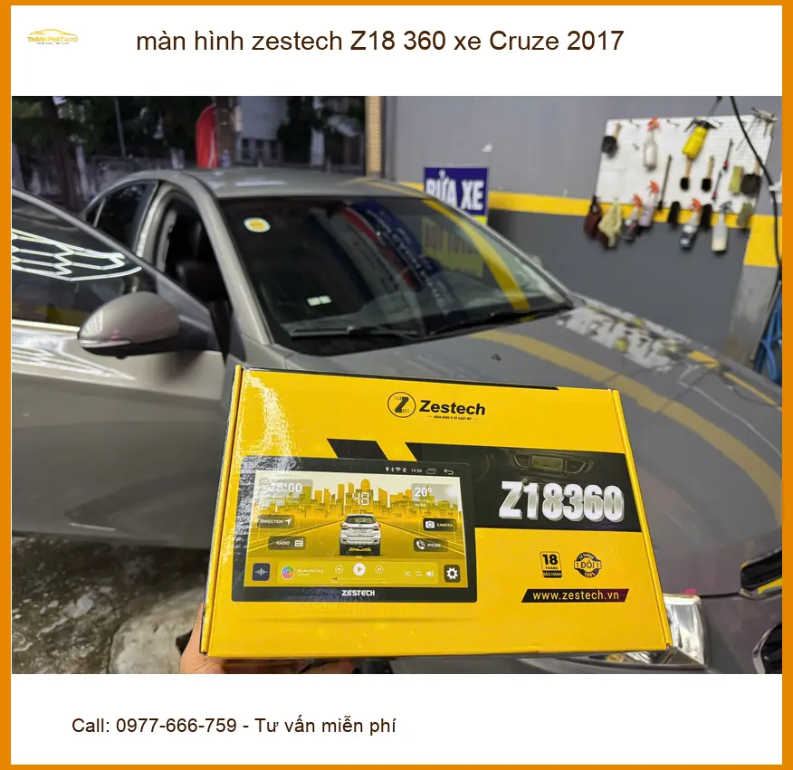 Anh Đăng lắp màn hình Zestech Z18 360 cho Cruze 2017 tại Nhà Bè, lái xe an toàn. ảnh thực tế 4