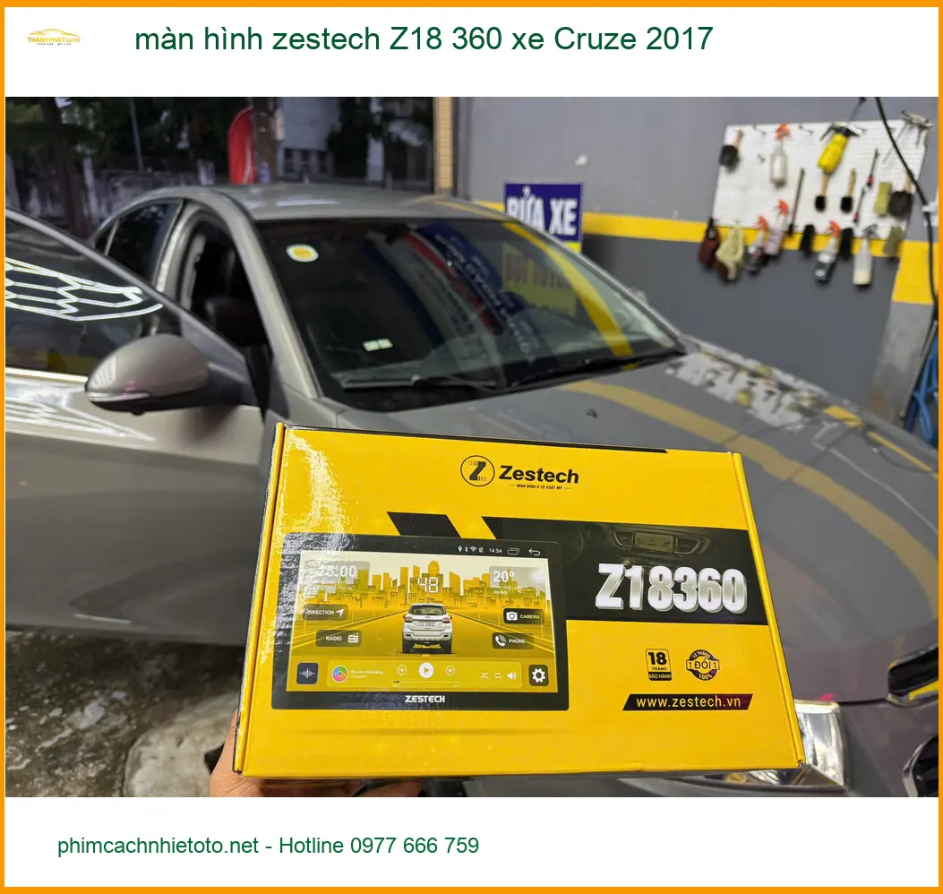 Anh Minh lắp màn hình Zestech Z18 360 cho Cruze 2017 tại Quận 4 vì màn zin thiếu tính năng