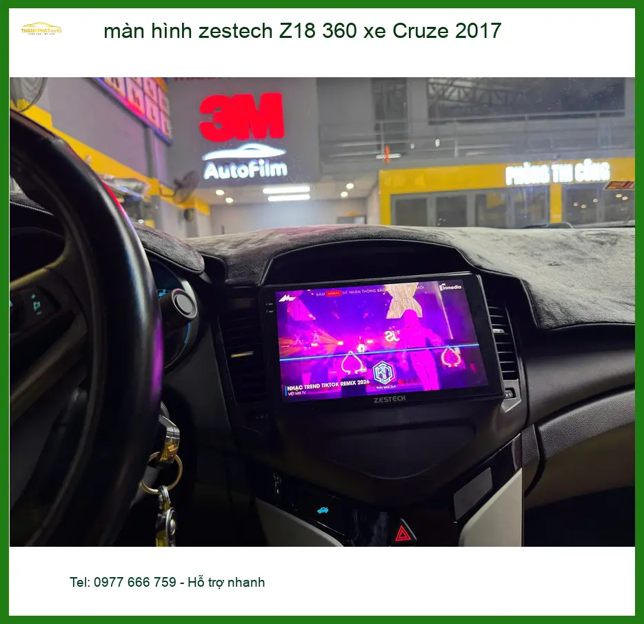 Anh Minh lắp màn hình Zestech Z18 360 cho Cruze 2017 tại Quận 4 vì màn zin thiếu tính năng ảnh thực tế 2