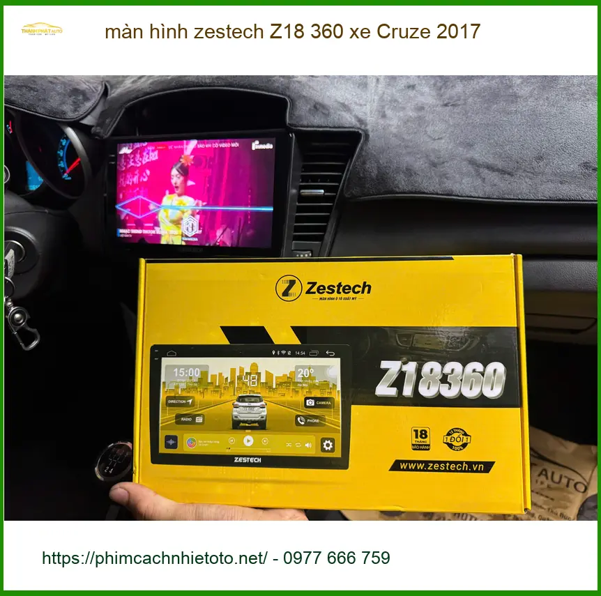 Anh Minh lắp màn hình Zestech Z18 360 cho Cruze 2017 tại Quận 4 vì màn zin thiếu tính năng ảnh thực tế 4