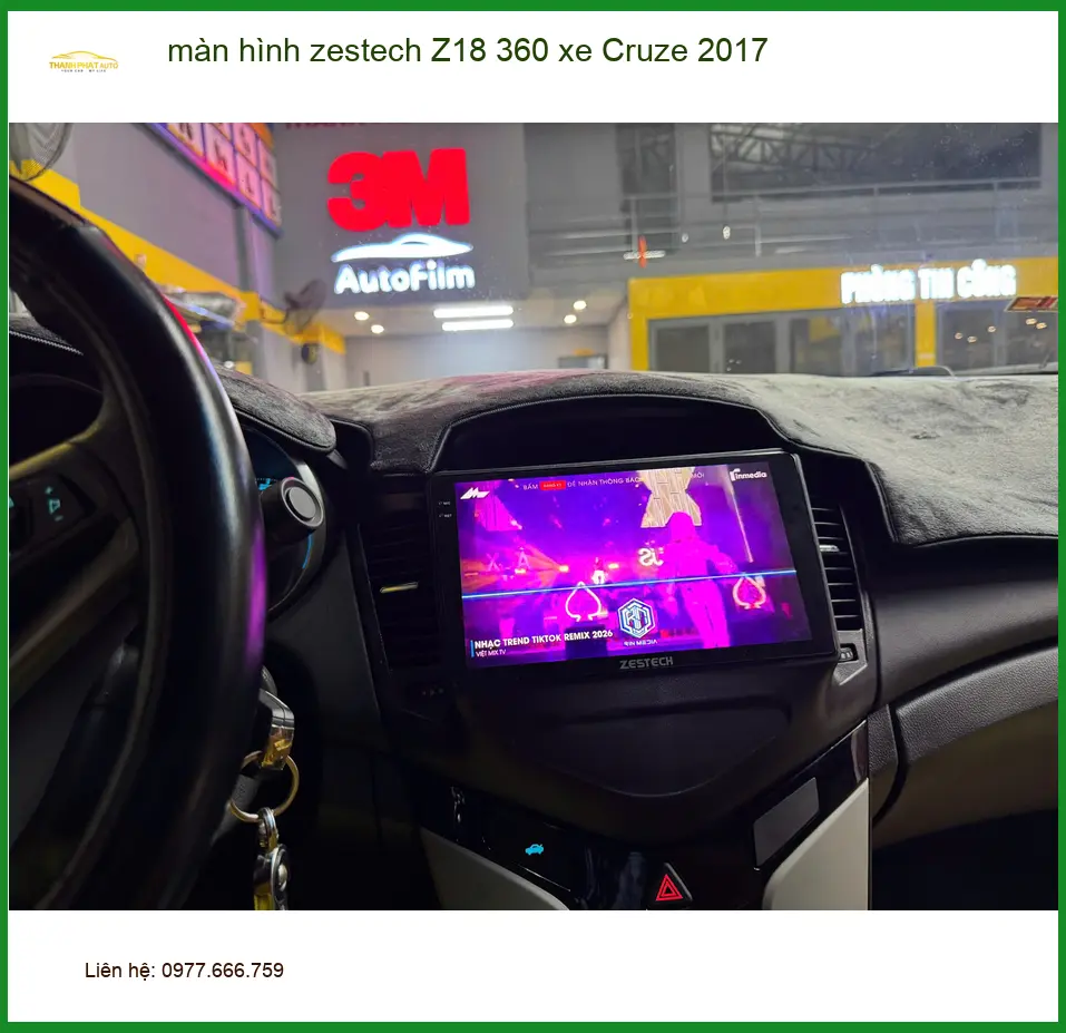 Anh Đăng lắp màn hình Zestech Z18 360 cho Cruze 2017 tại Bình Chánh ảnh thực tế 2