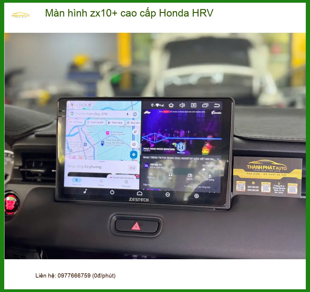 Anh Kiên lắp màn hình ZX10+ cao cấp Honda HRV tại Quận 7 ảnh thực tế 2